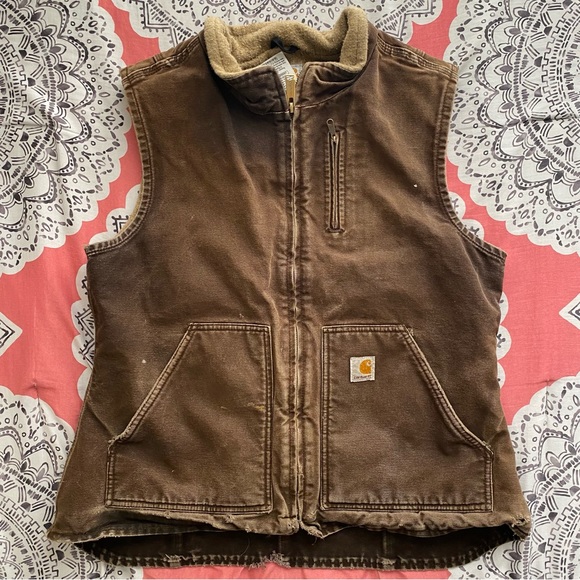 Dark Brown Carhartt Duck Vest